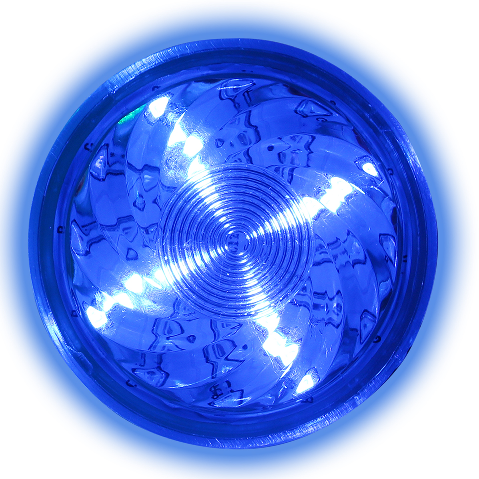 Amusement/Turbo Light, 2-1/4in Round, Blue Questions & Answers