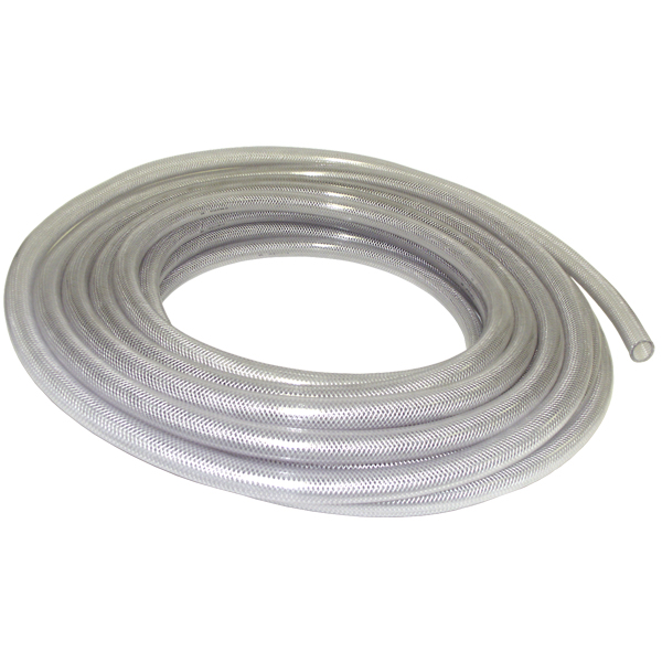 Clear Braided Hose 19/32in O.D. x 3/8in I.D. Roll of 100ft Questions & Answers