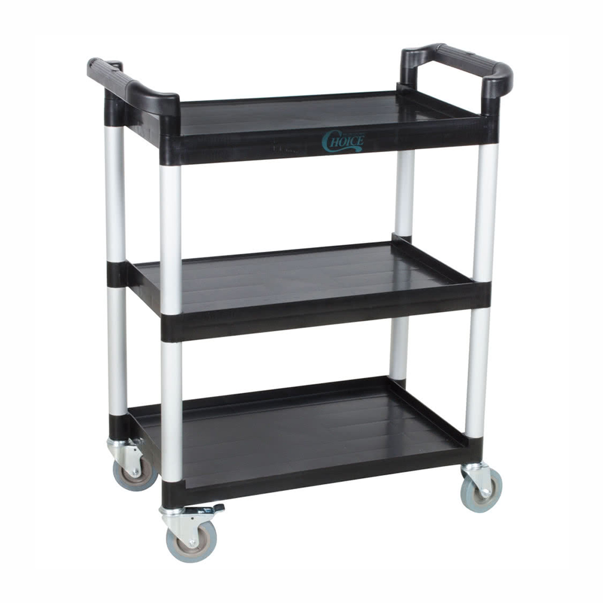 3-Shelf Utility Cart, 32in L x 16in W x 38in H, 350lbs Weight Capacity, Black Questions & Answers