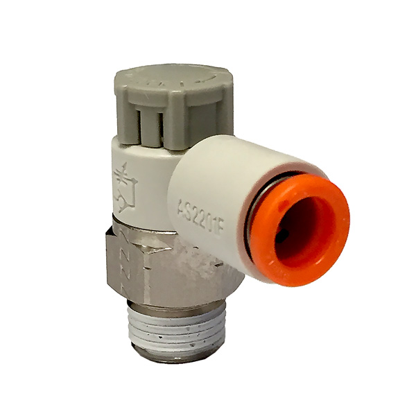 Pneumatic Flow Control Valve, 1/8in MPT x 1/4in Tube, 145PSI, SMC, AS2201F-N01-07SA Questions & Answers