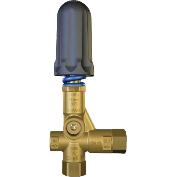 Trapped Pressure Unloader with Knob, (2) 3/8in FPT Inlet, 3/8in FPT Outlet, (2) 3/8in FPT Bypass, 10GPM, 4500PSI, 195°F, General Pump YU831RK Questions & Answers