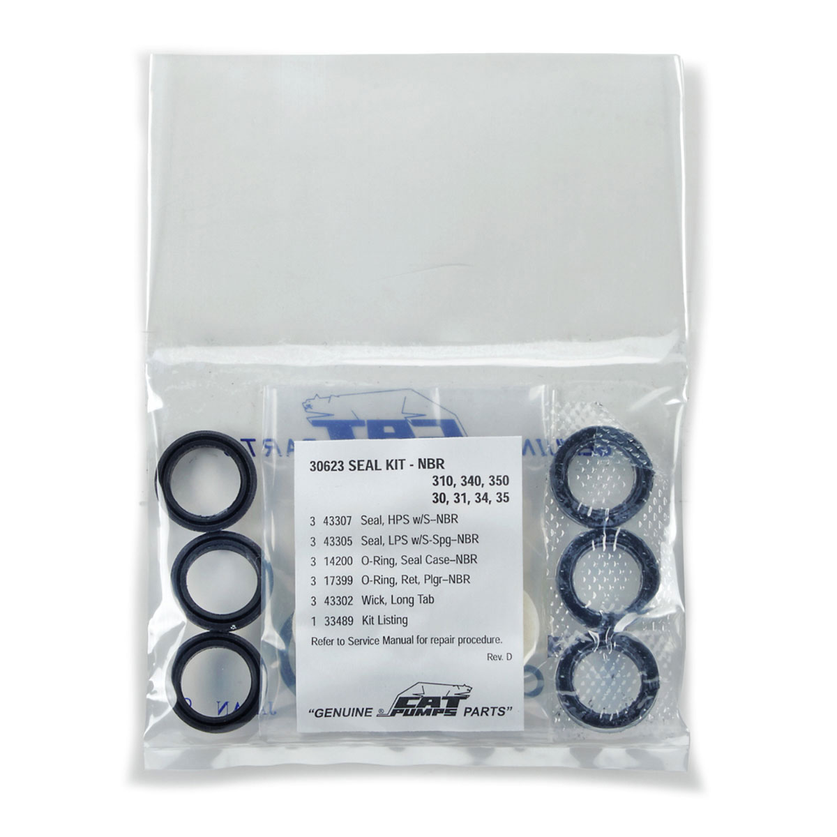 Seal Kit for 30/310/340/350 Cat Pumps 30623 Questions & Answers