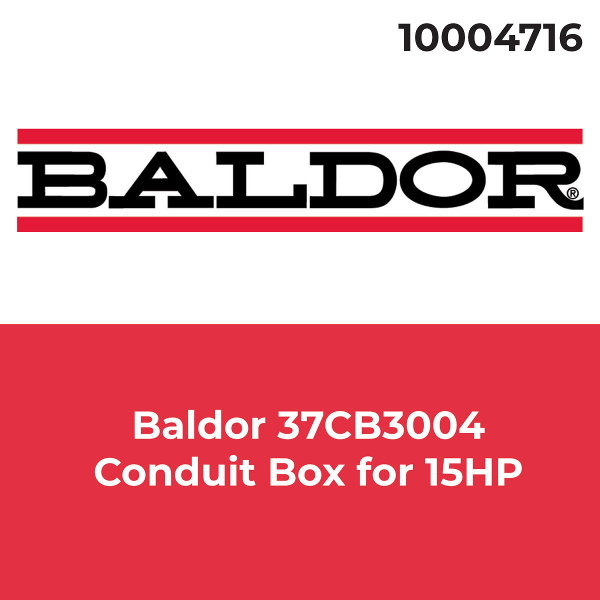 Conduit Box for 15HP Motor, Baldor 37CB3004 Questions & Answers