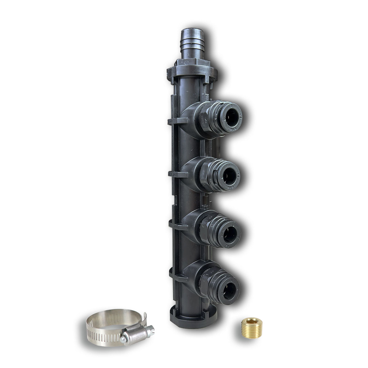 BAM Distribution Manifold, 1002289 is there a version where there are three ports for the chemical lines or a plug